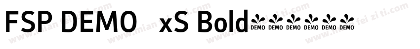 FSP DEMO   xS Bold字体转换